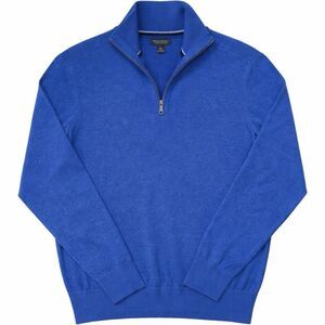 Banana Republic Quarter Zip Cotton Cashmere Sweater L Blue